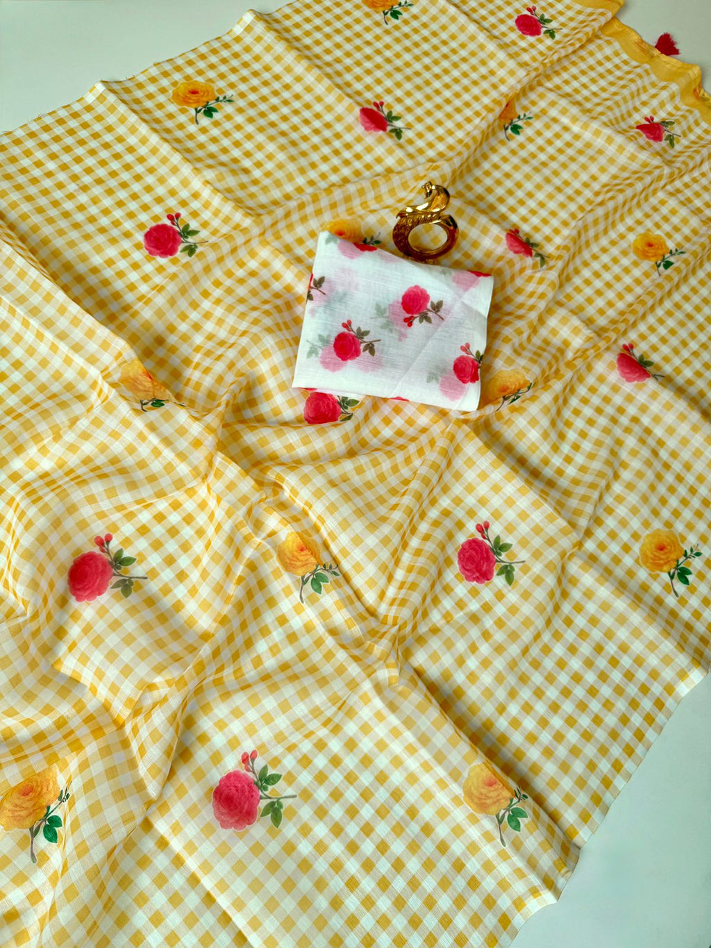 Soft linen cotton saree
