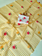 Soft linen cotton saree