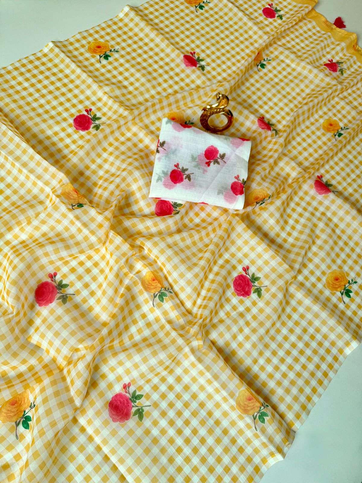 Soft linen cotton saree