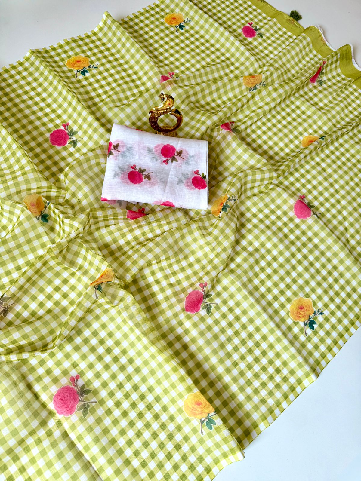 Soft linen cotton saree