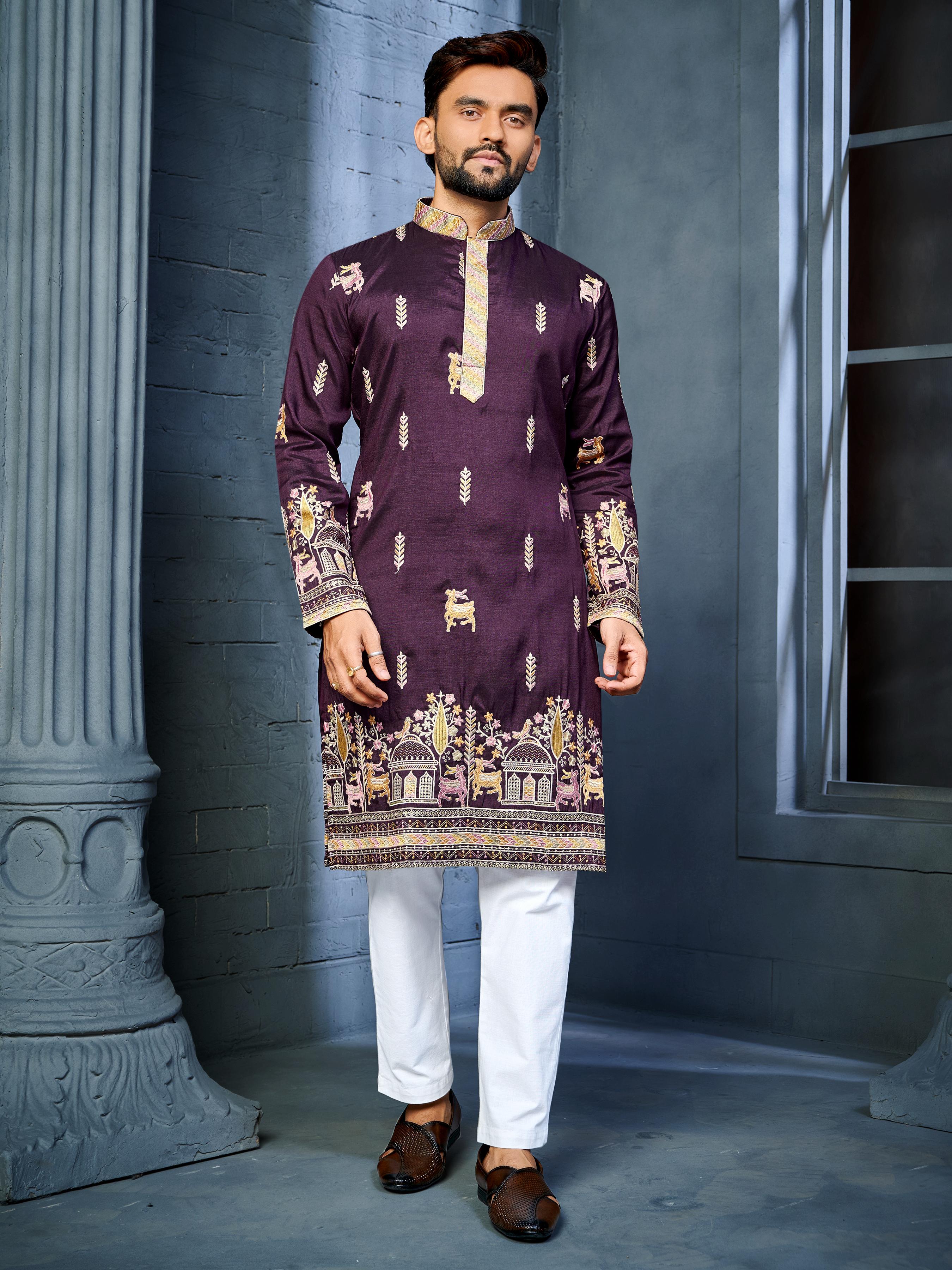 Trendy Daaman Concept Kurta For Mens