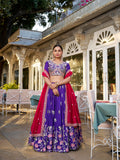 Vichitra Silk Thread Embroidery Work  Lehenha choli