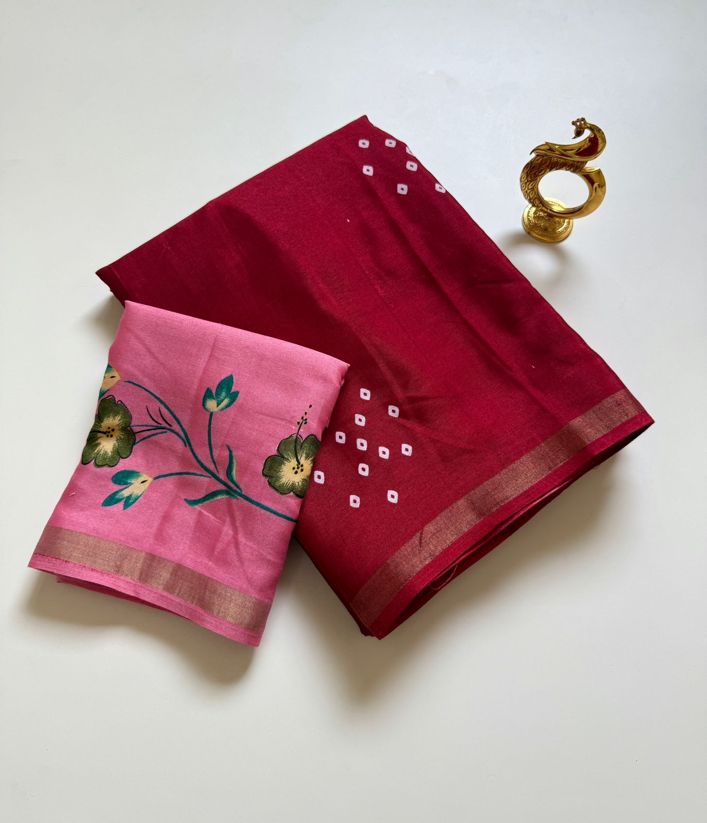 Mul cotton saree with degine in pallu print