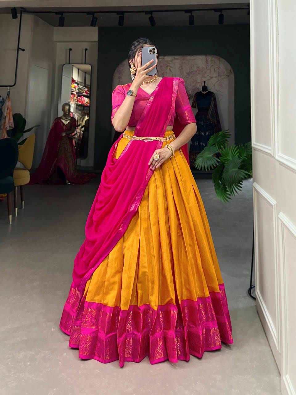 Kanchipuram silk lehenga