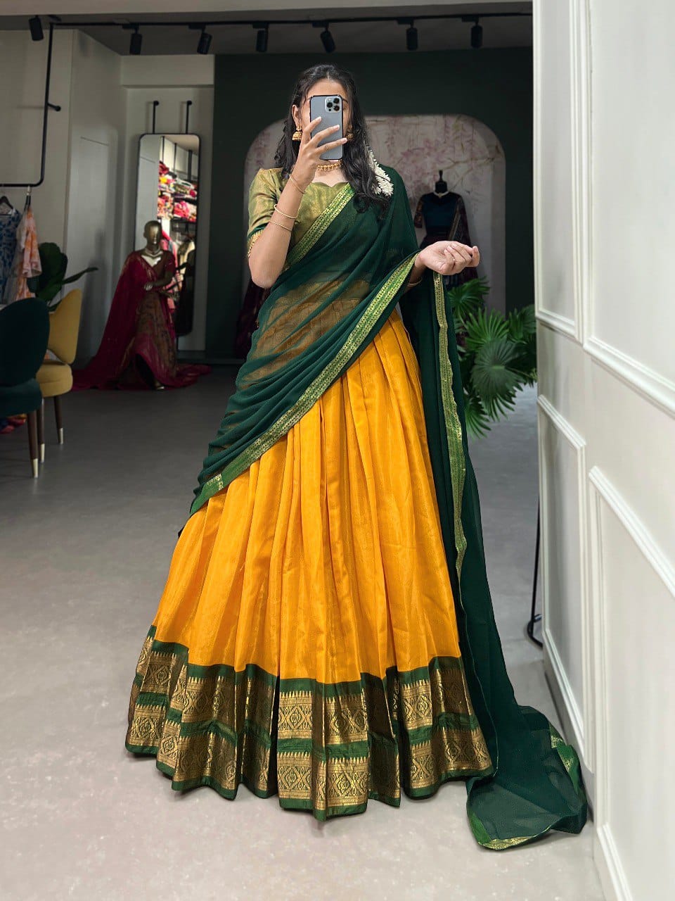 Kanchipuram silk lehenga